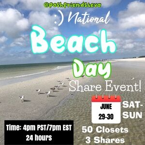 ⛱️ Event Over! You all rock! FINAL ROSTER! HAPPY NATIONAL BEACH DAY PFFs! 🤗